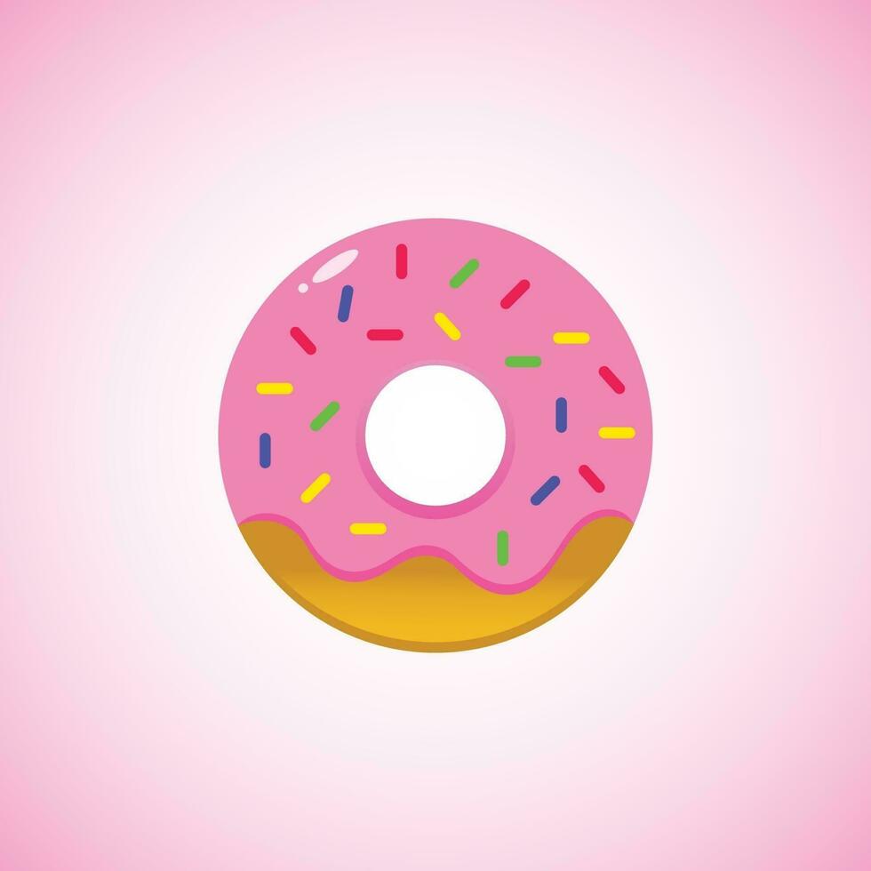 Doughnut Icon. Donut Logo. Vector Illustration. Isolated