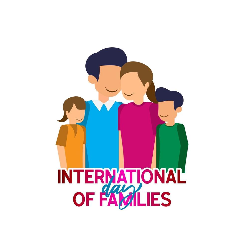 Happy Family Day Greeting Design Celebrate vector