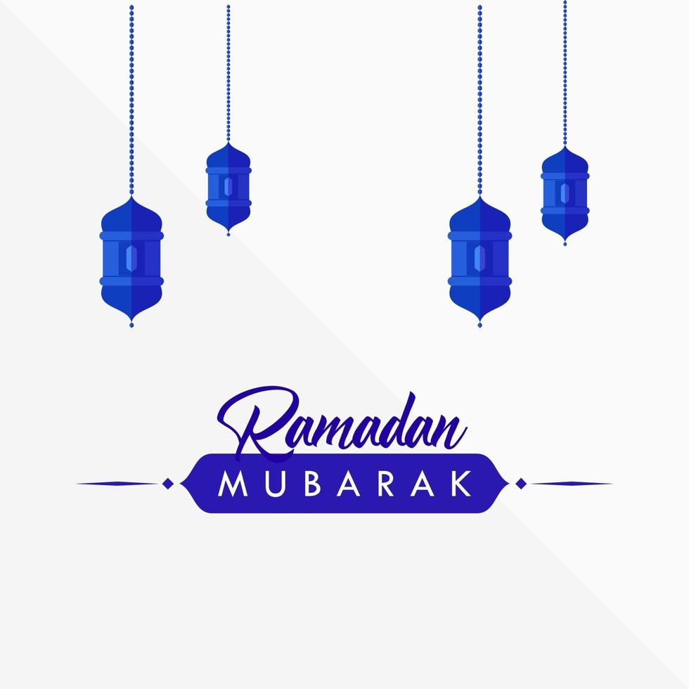 Ramadan Mubarak Day Greeting Design Celebrate vector