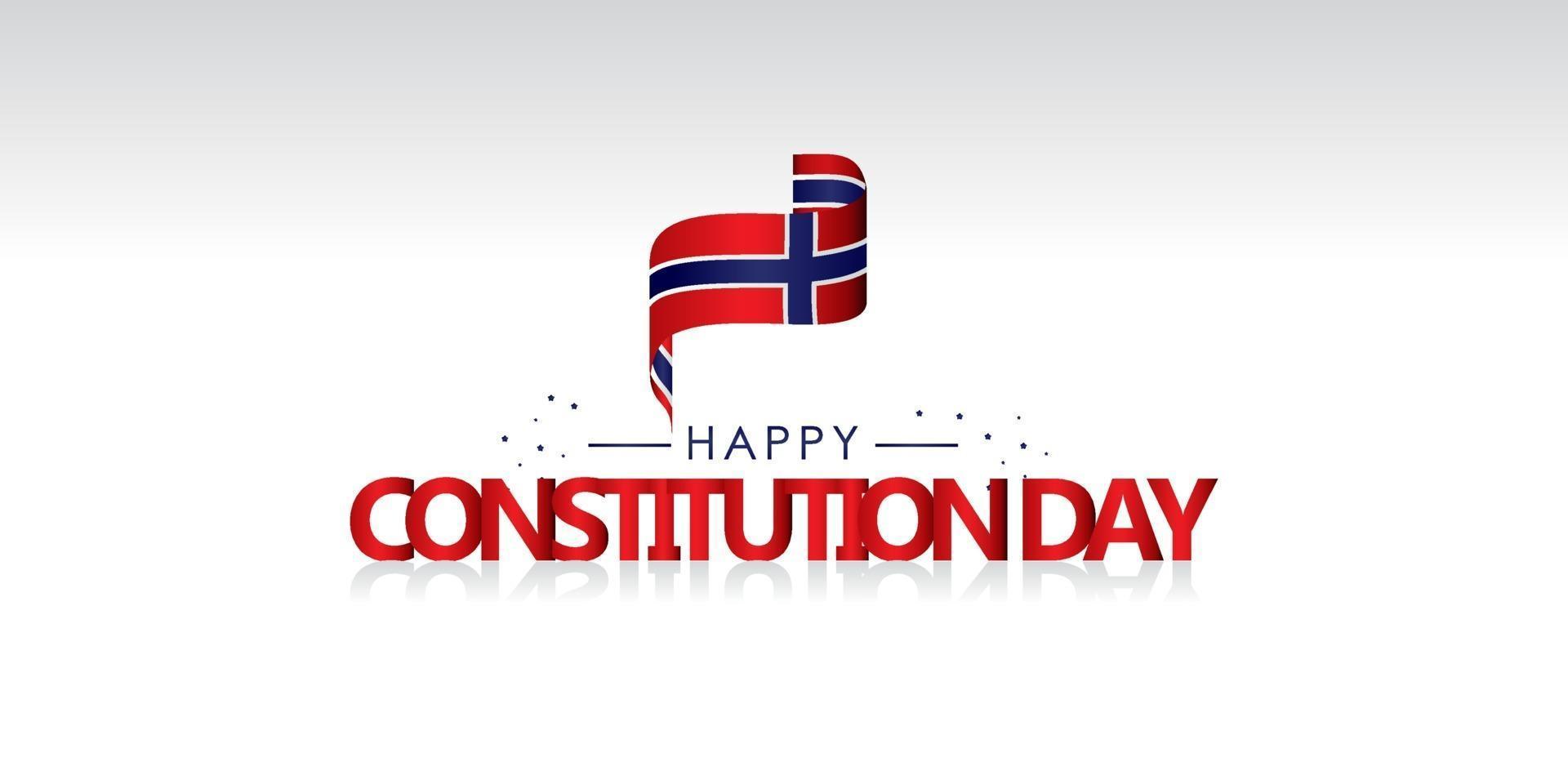 Norway Constitition Day Greeting Design Celebrate vector