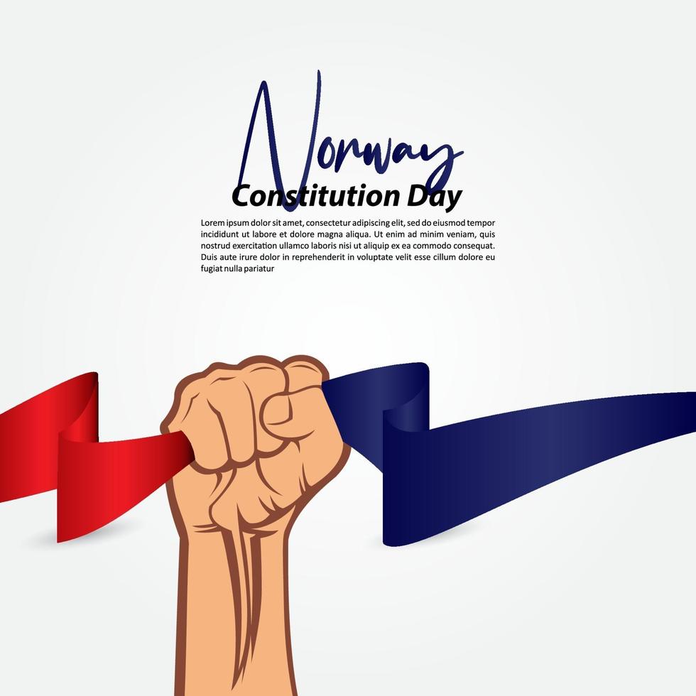 Norway Constitution Day Greeting Design Celebrate vector