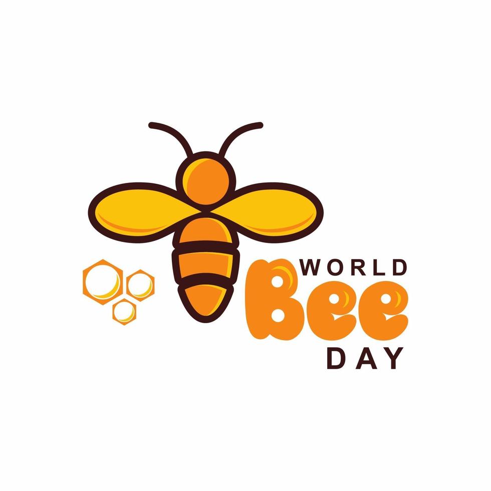 World Bee Day Greeting Design Celebrate vector