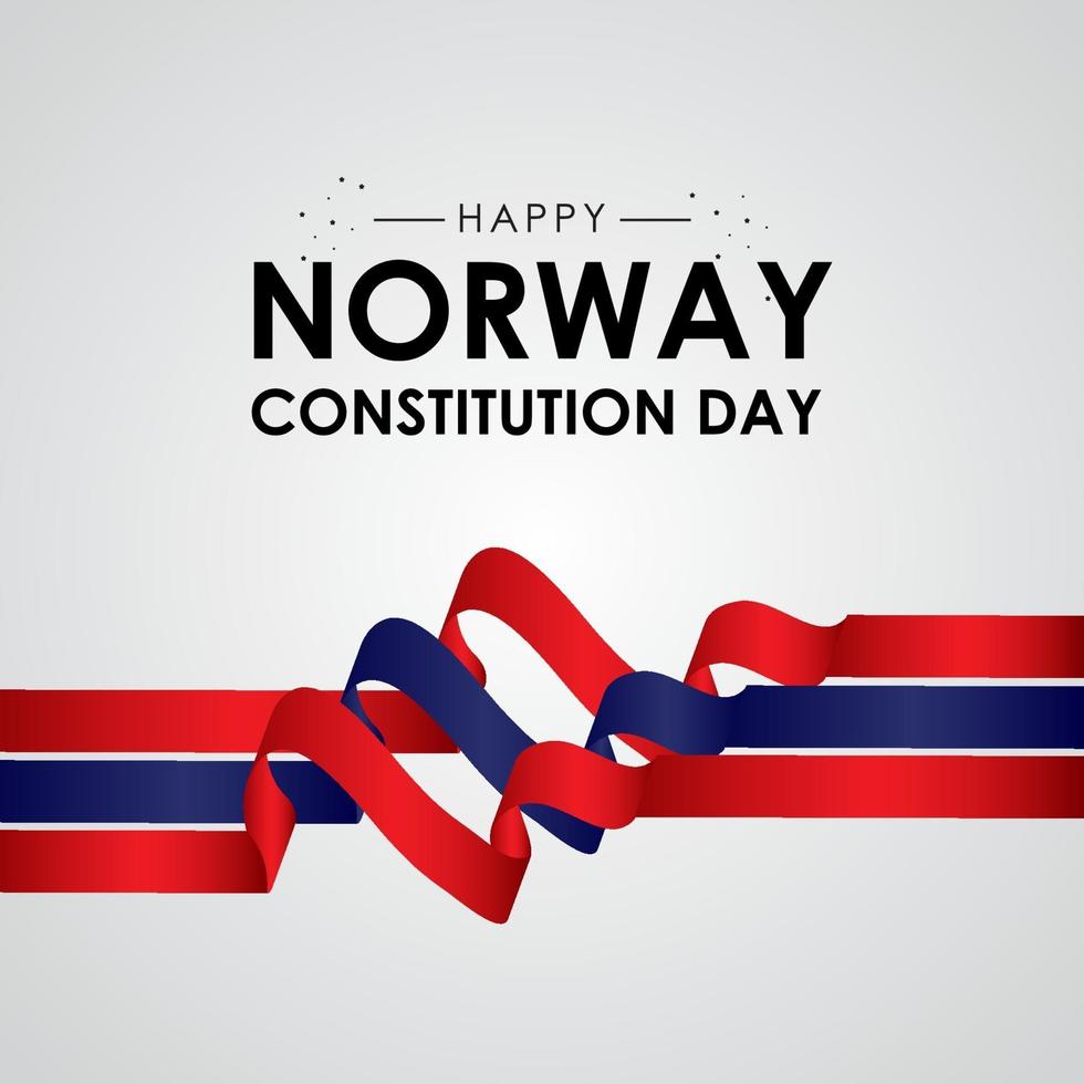 Norway Constitution Day Greeting Design Celebrate vector