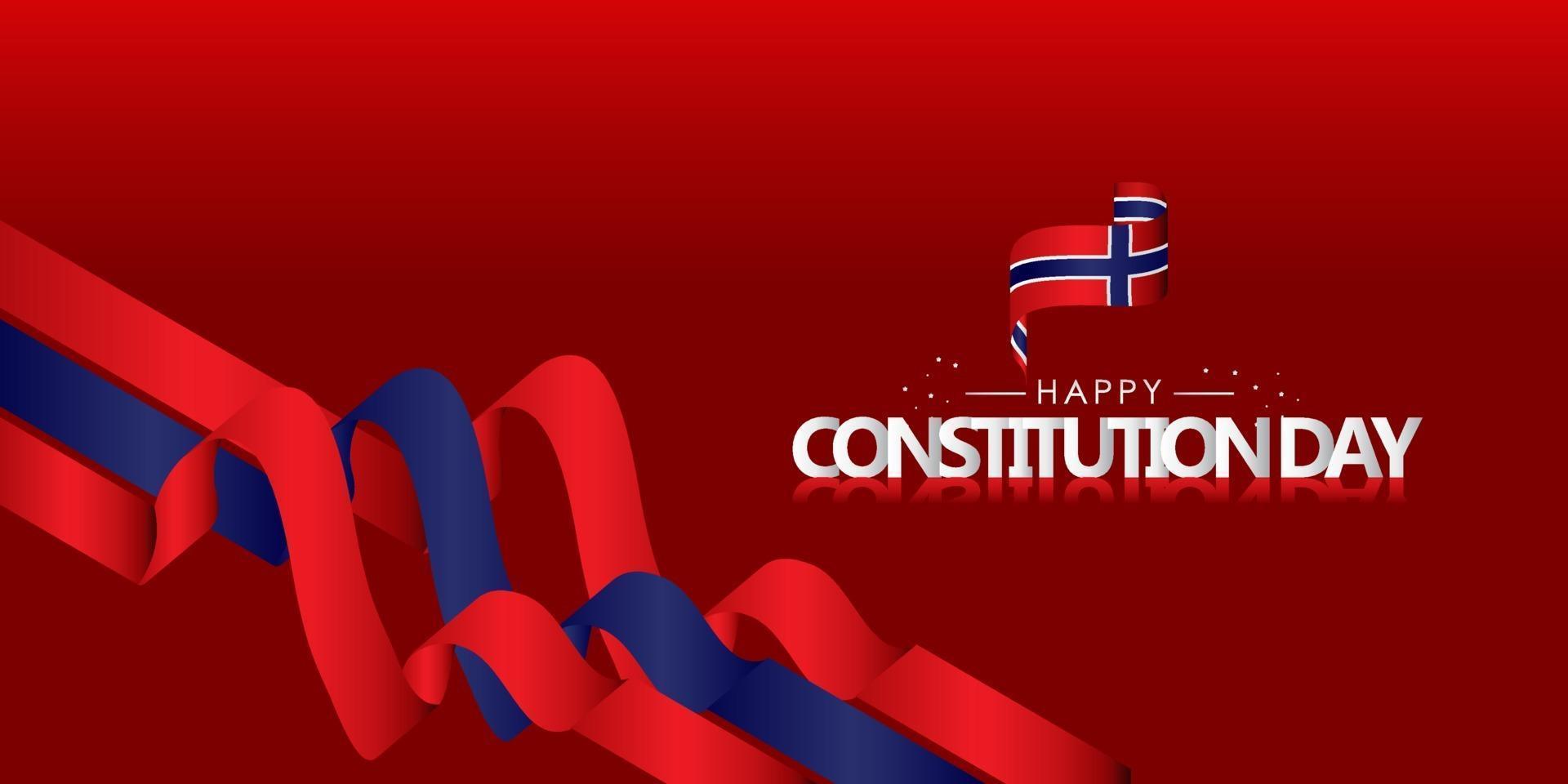 Norway Constitution Day Greeting Design Celebrate vector