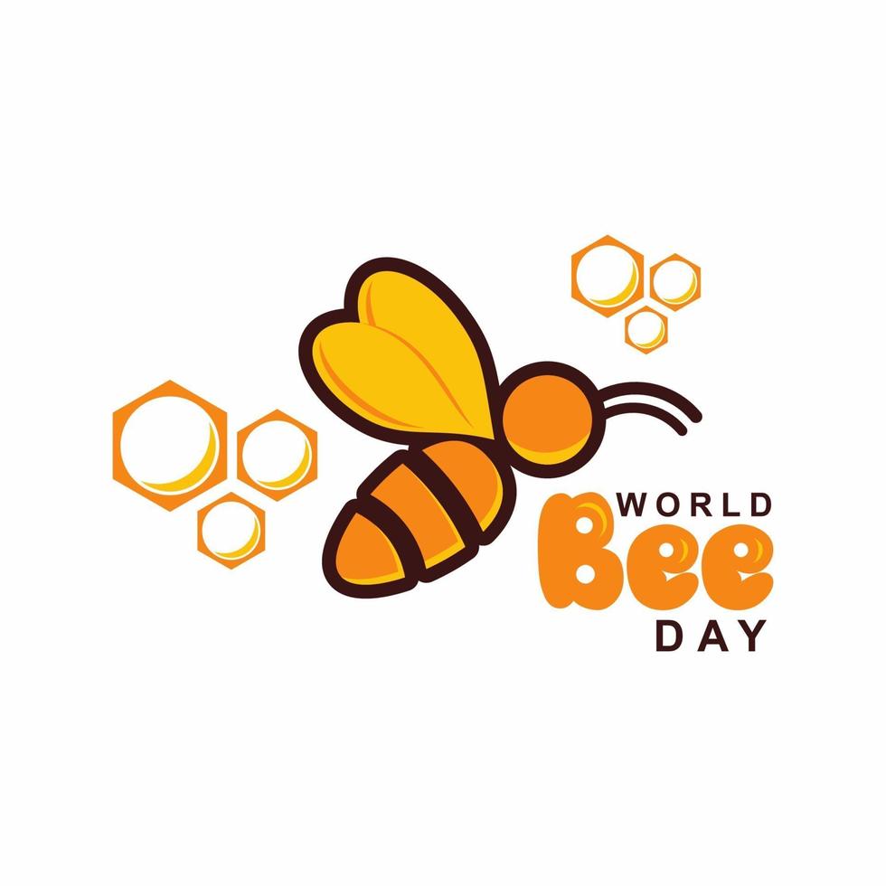 World Bee Day Greeting Design Celebrate vector