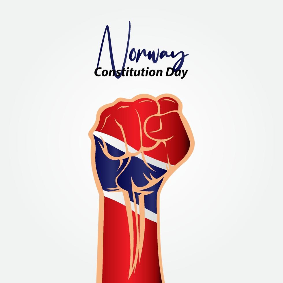 Norway Constitution Day Greeting Design Celebrate vector