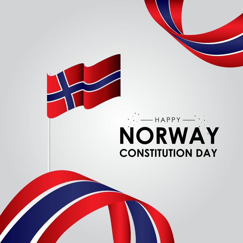 Norway Constitution Day Greeting Design Celebrate vector