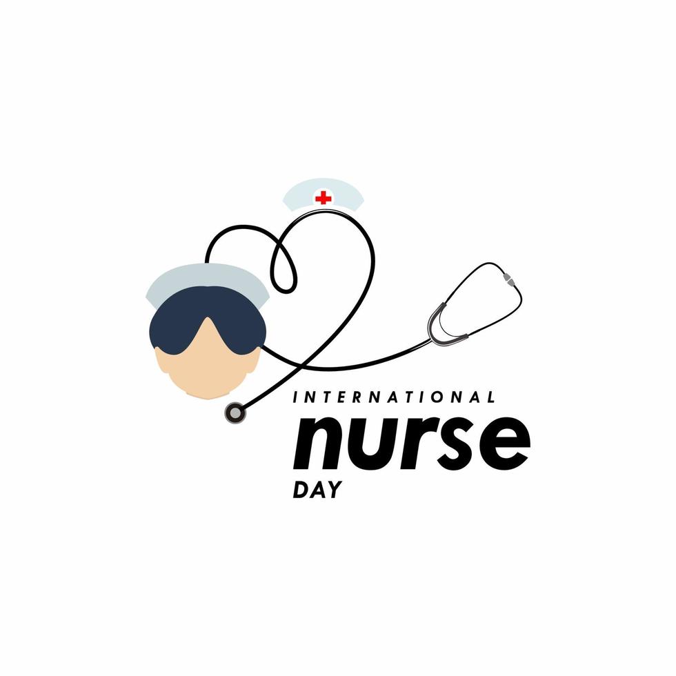 diseño de saludo del día internacional de la enfermera celebrar vector