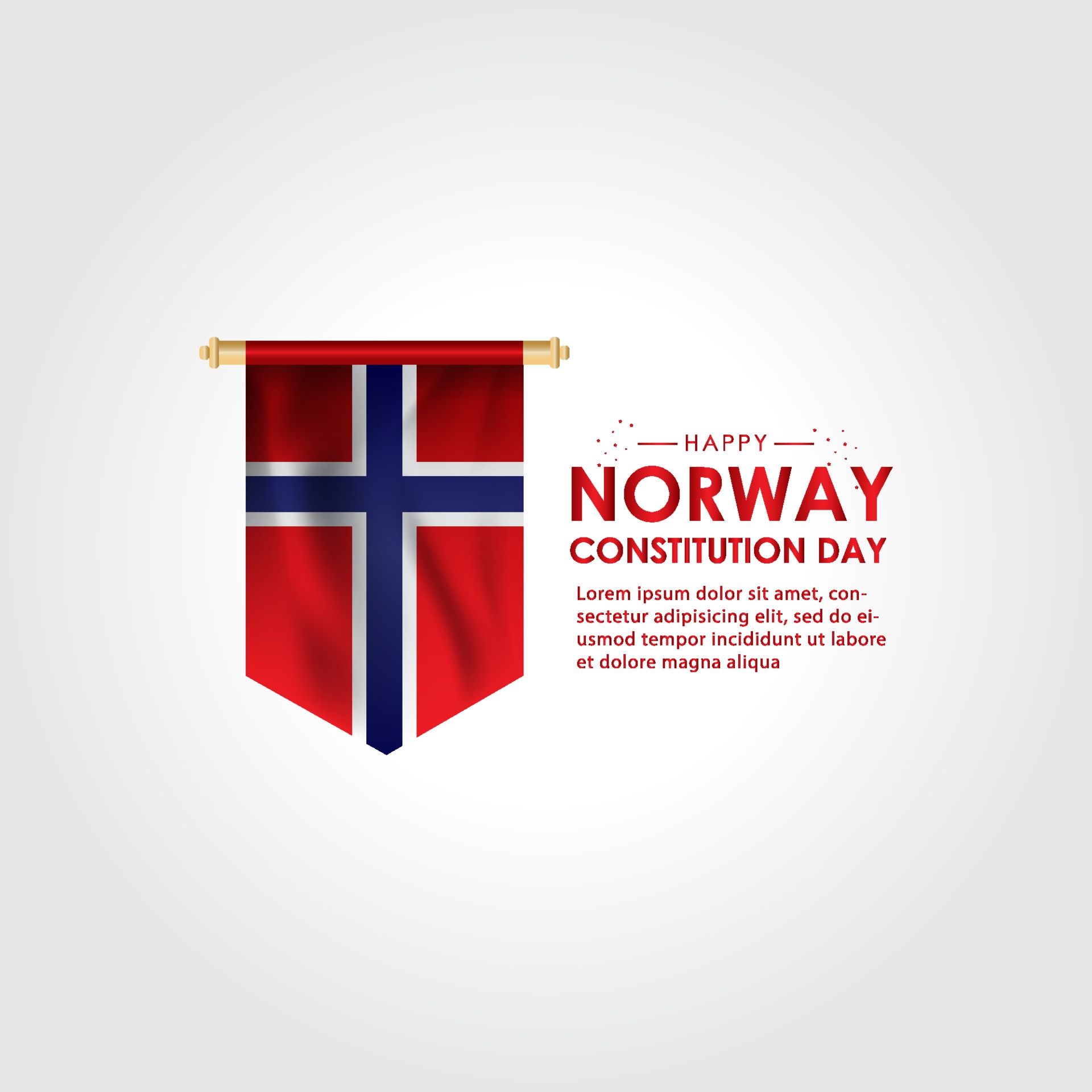 Norway Constitution Day Greeting Design Celebrate 3304132 Vector Art at