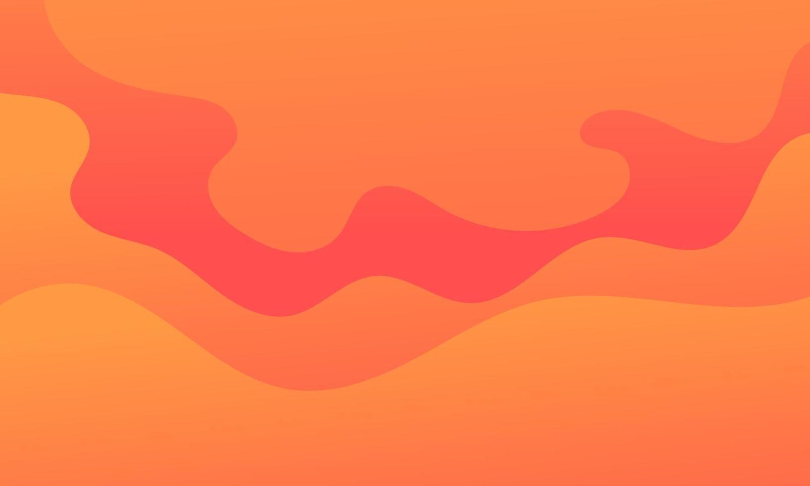 Abstract Orange Fluid Wave Background vector