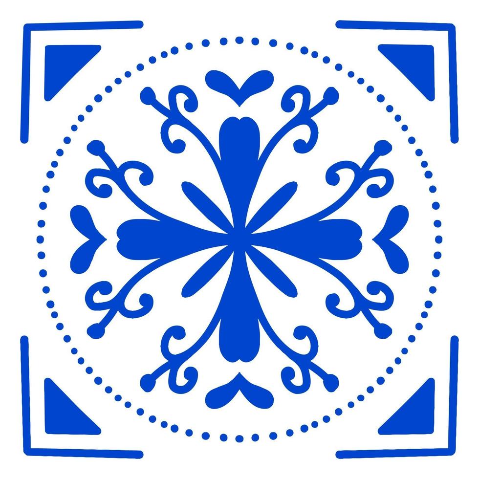 Moroccan geometrical interior patchwork. Azulejo moroccan wallpaper vector