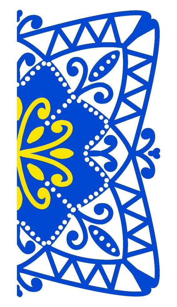 Moroccan geometrical interior patchwork. Azulejo moroccan wallpaper vector