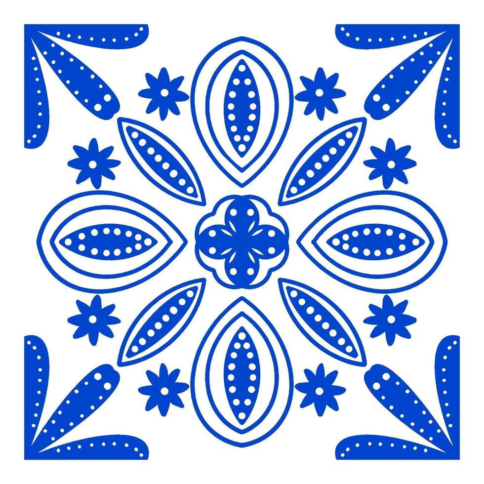 Moroccan geometrical interior patchwork. Azulejo moroccan wallpaper vector