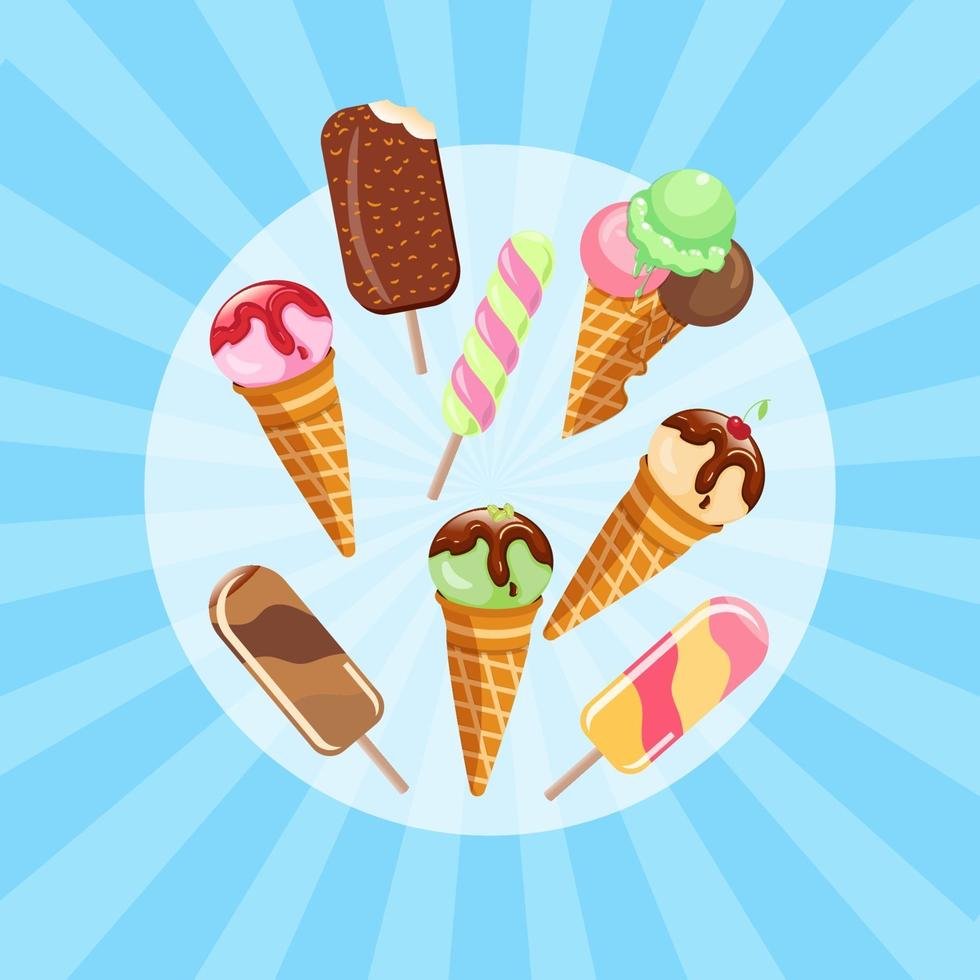 Happy National Ice Cream Day Poster. vector