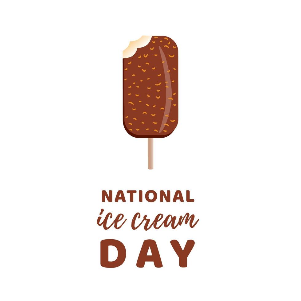 Happy National Ice Cream Day Poster. vector