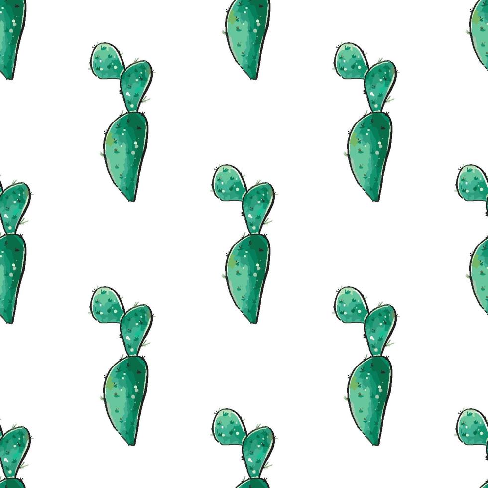 Cactus seamless pattern. vector