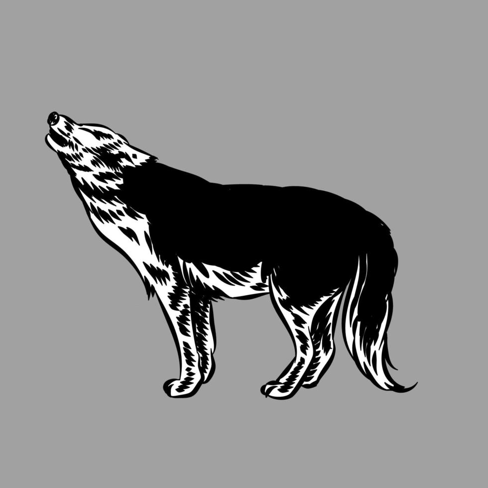 Illustration of wolf vector