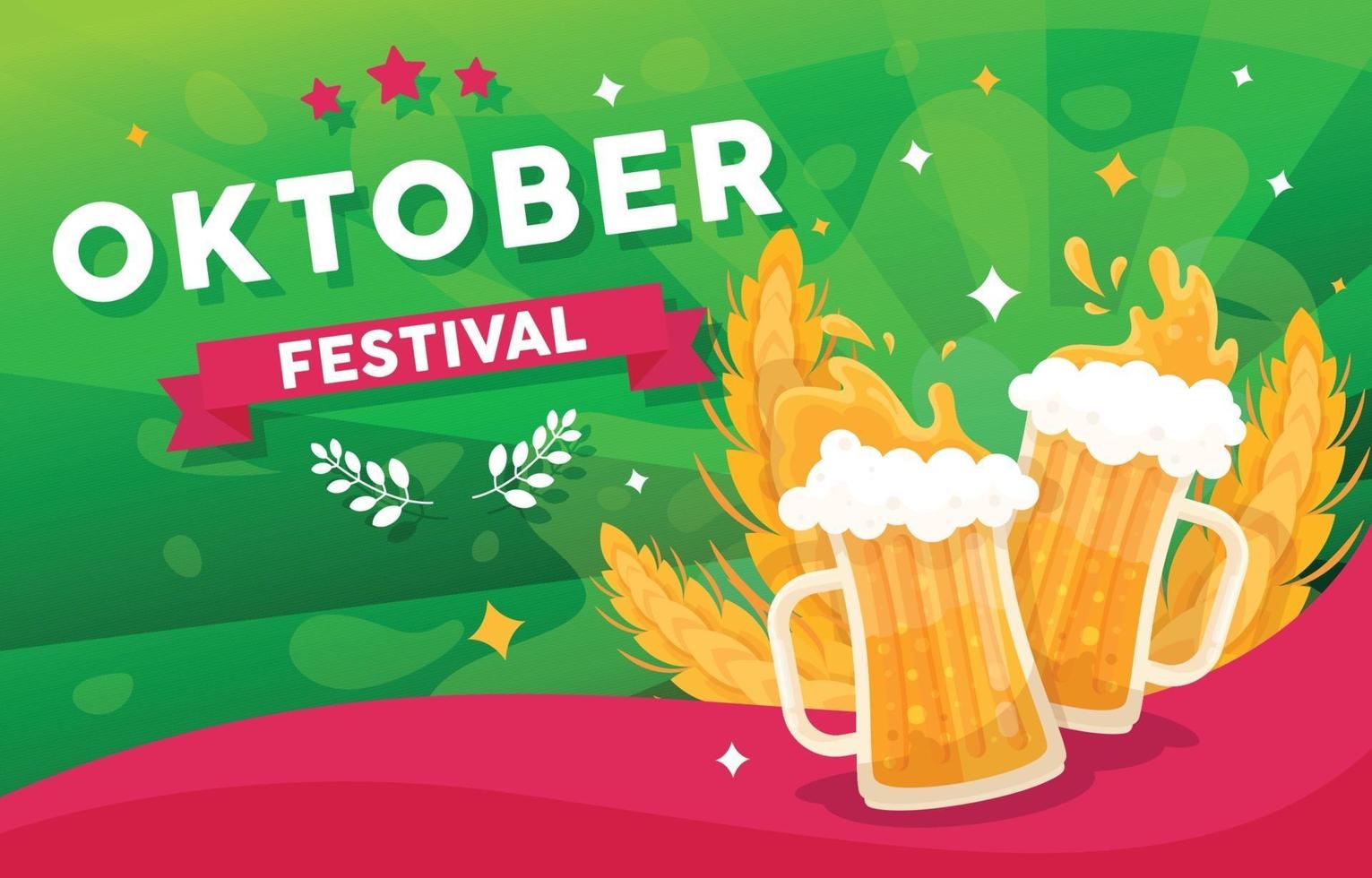 Celebrating Oktober Festival Day vector
