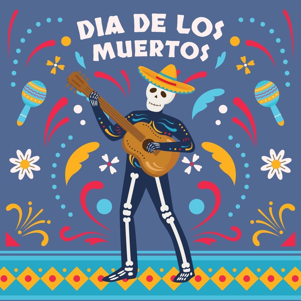 dia de los muertos ilustracion vector