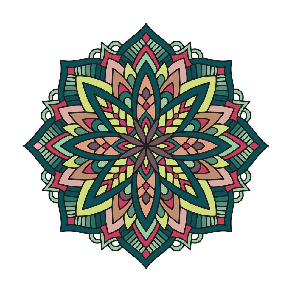 Vector triangle pattern background. Kaleidoscope mandala. Modern