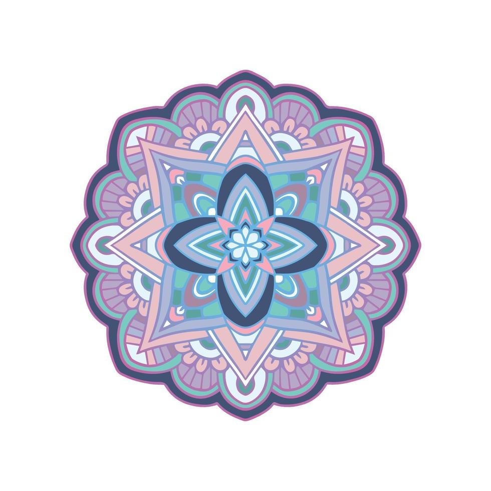 Flower Mandala. Arabic, Indian, turkish, pakistan, chinese, vector