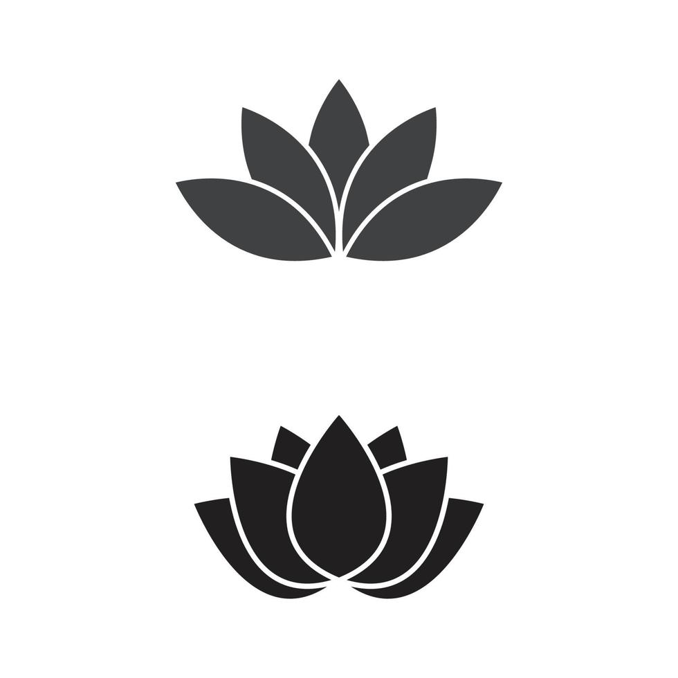 icono de plantilla de logotipo de diseño de flores de loto de vector de belleza