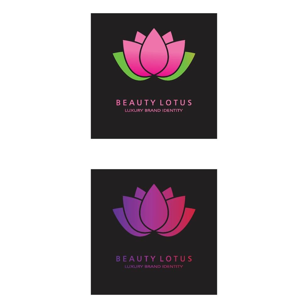 Beauty Vector lotus flowers design logo Template icon