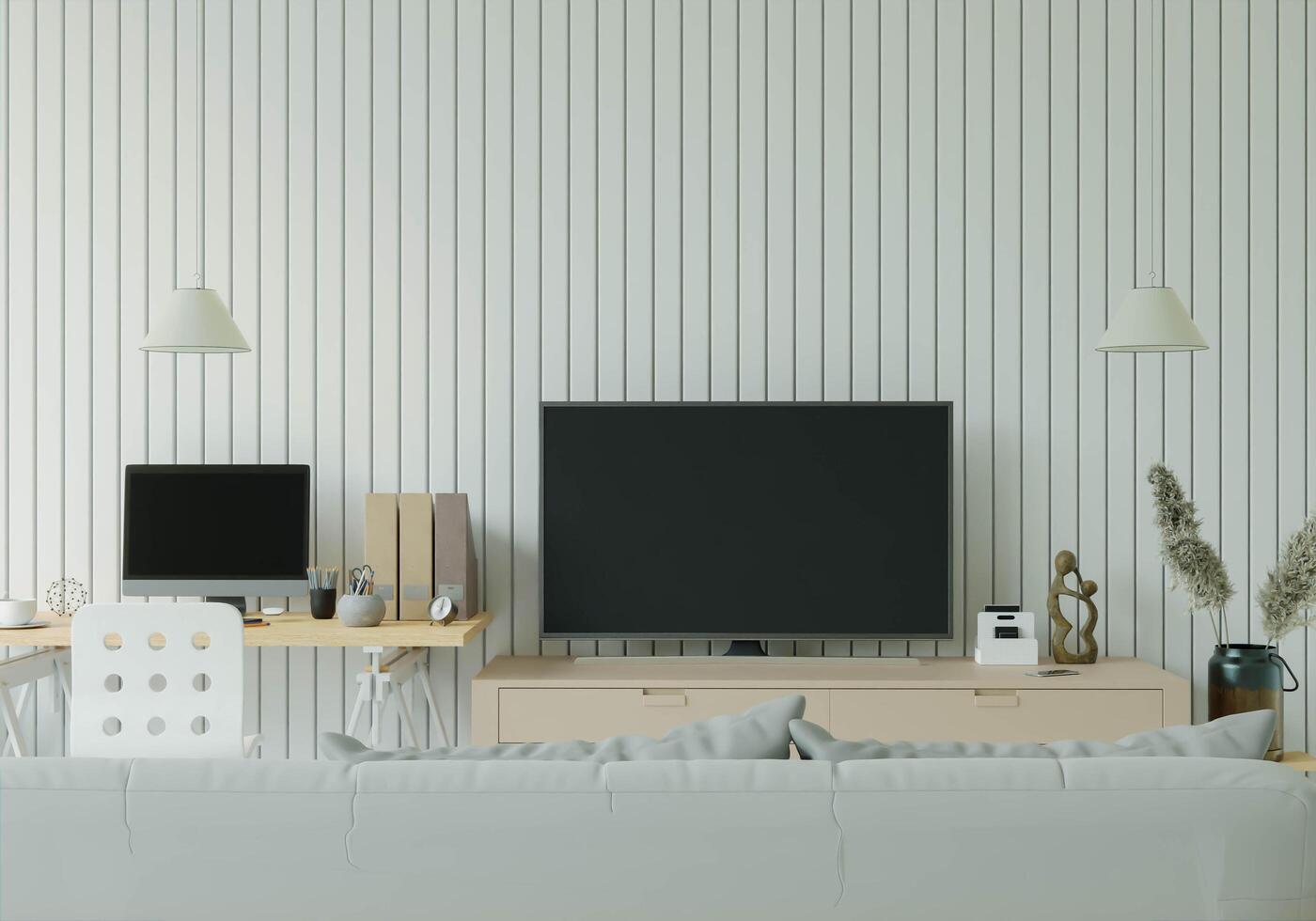 Living room with TV and furniture 3304823 Stock Photo at Vecteezy