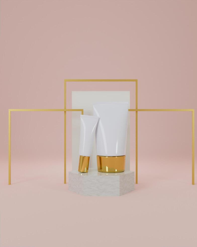A squeeze tube for applying creams or cosmetics. photo