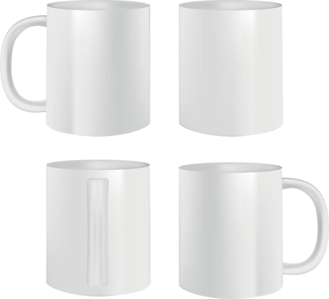 vector de taza de café fotorrealista