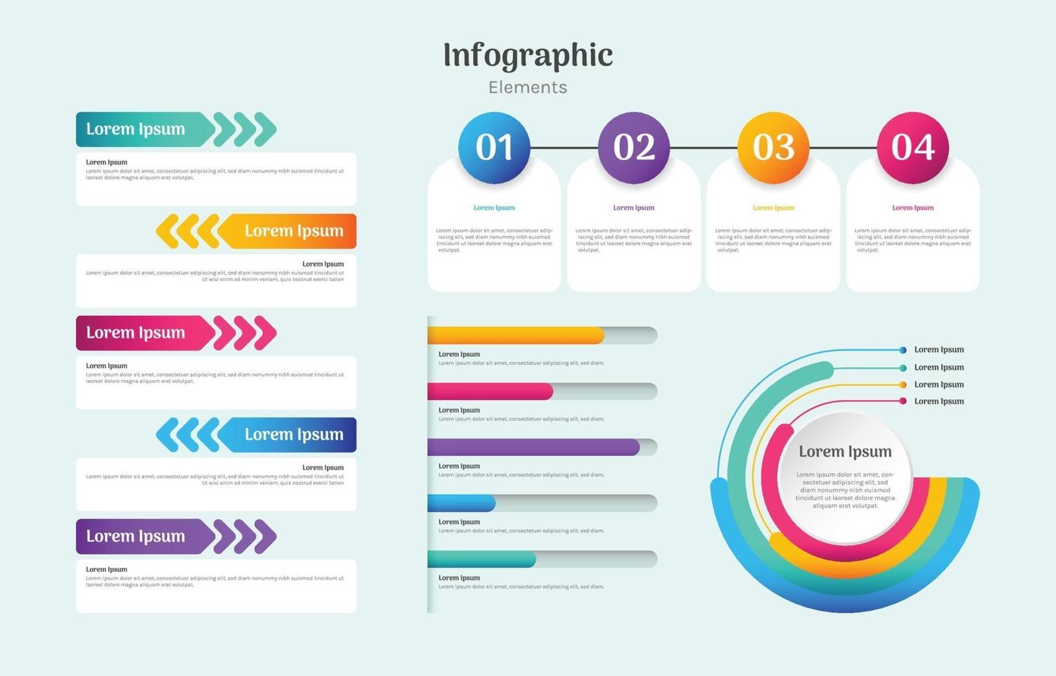 plantilla de elementos de infografía vector