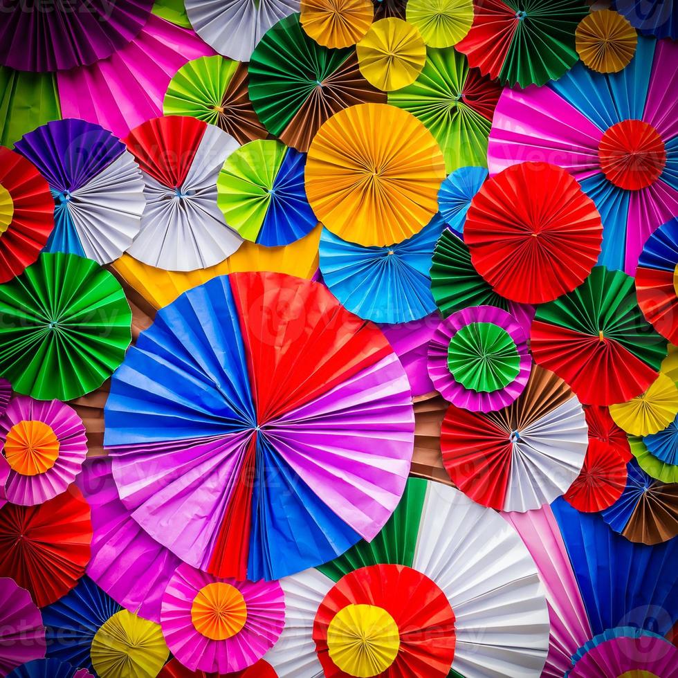 Colorful paper flower abstract for background photo