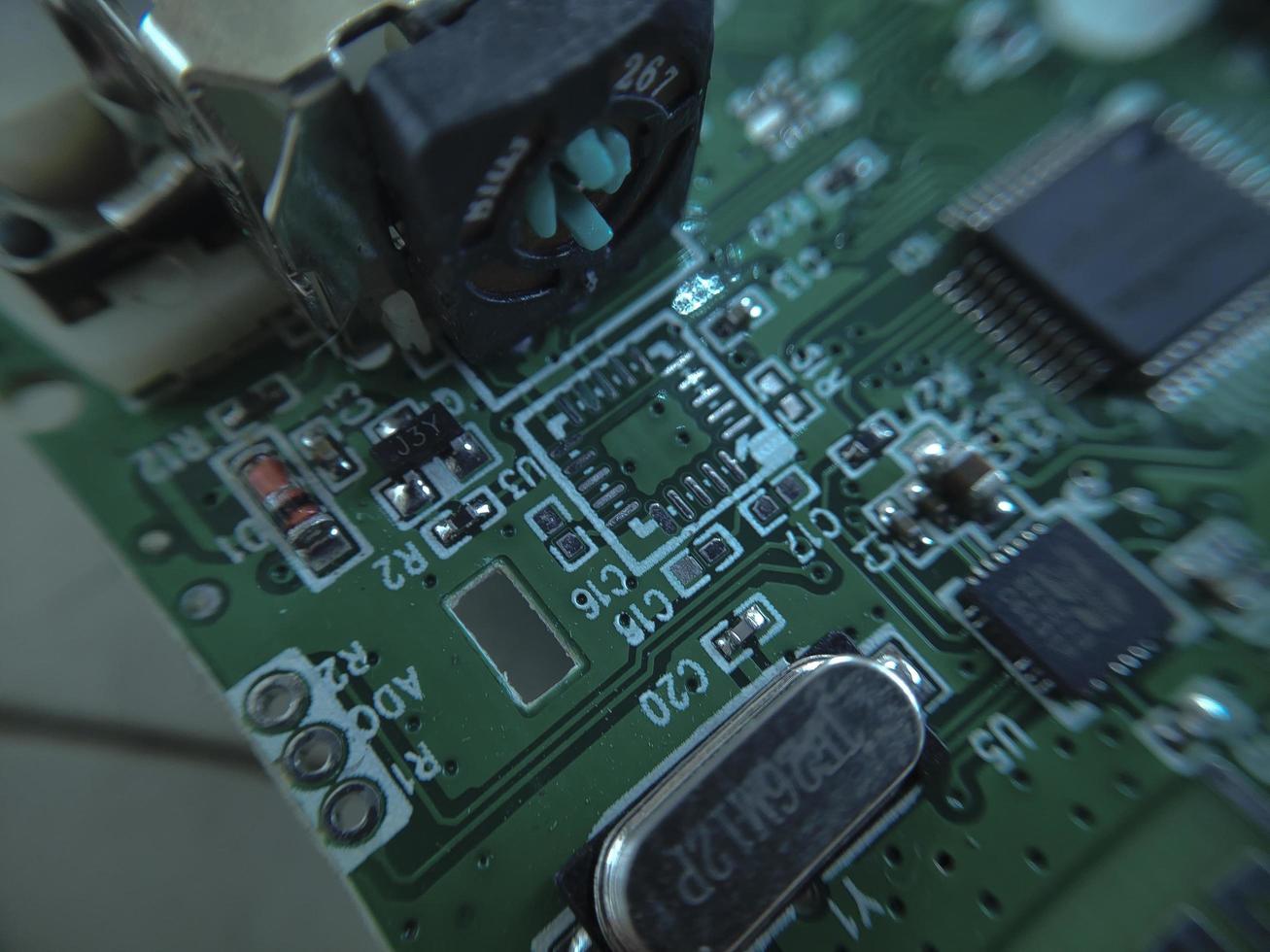 Part components inside joystick of a console game photo