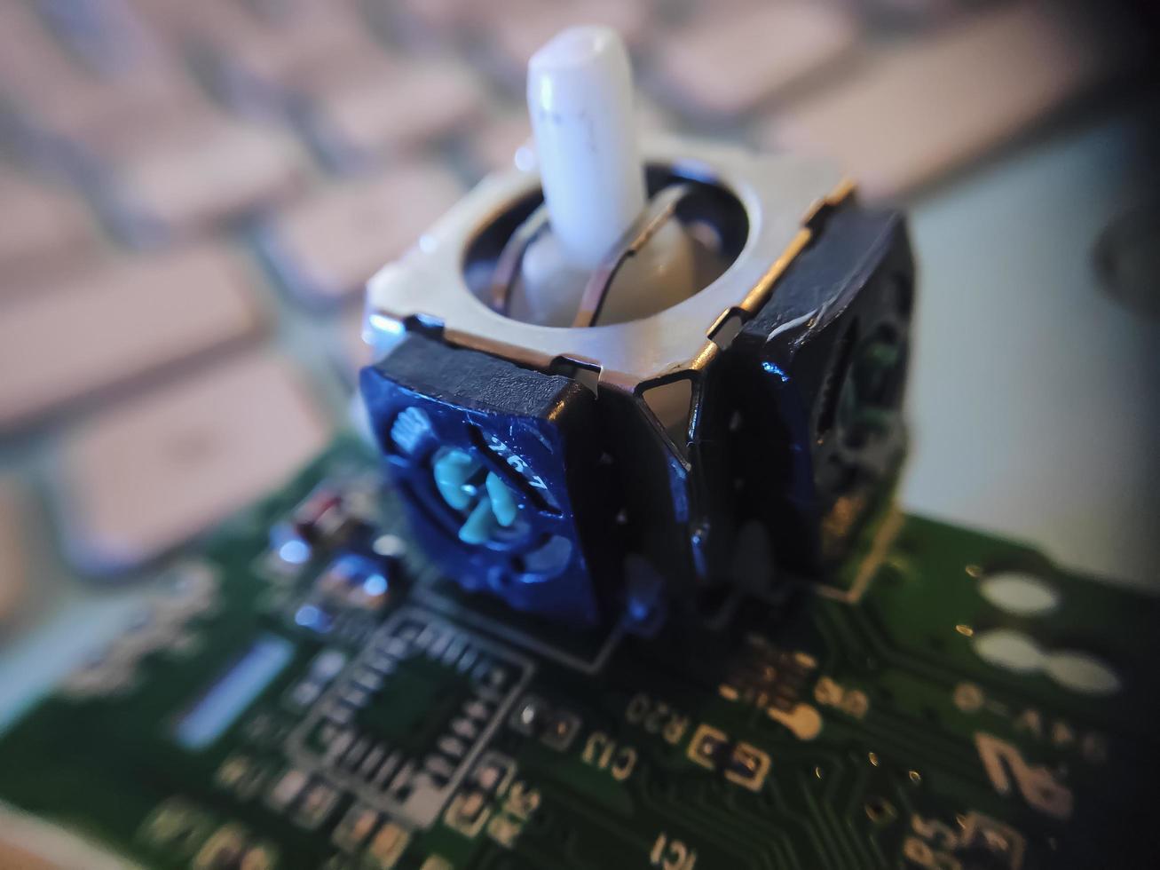 Part components inside joystick of a console game photo