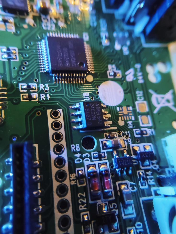 Part components inside joystick of a console game photo