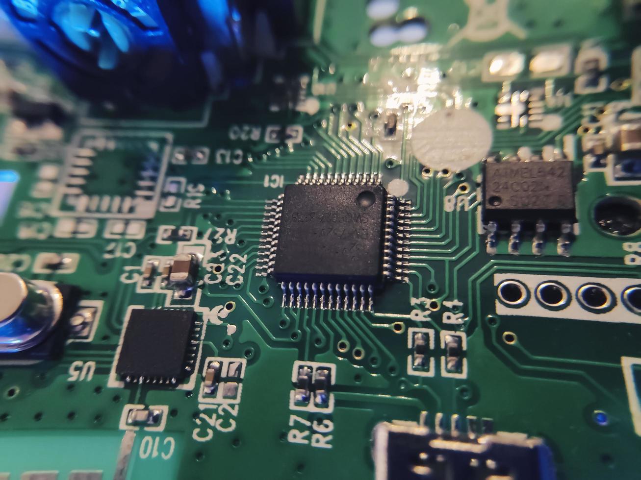 Part components inside joystick of a console game photo