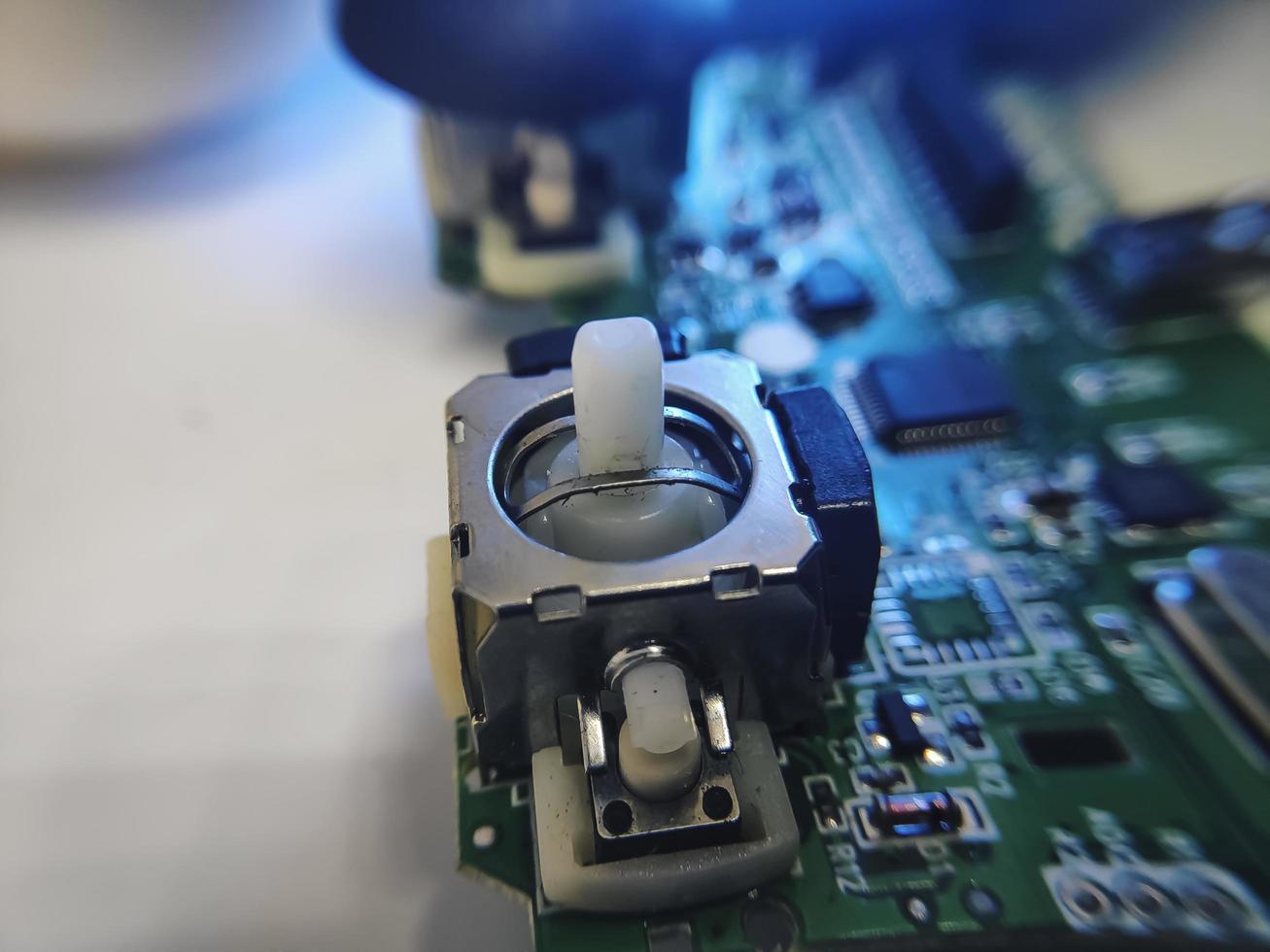 Part components inside joystick of a console game photo