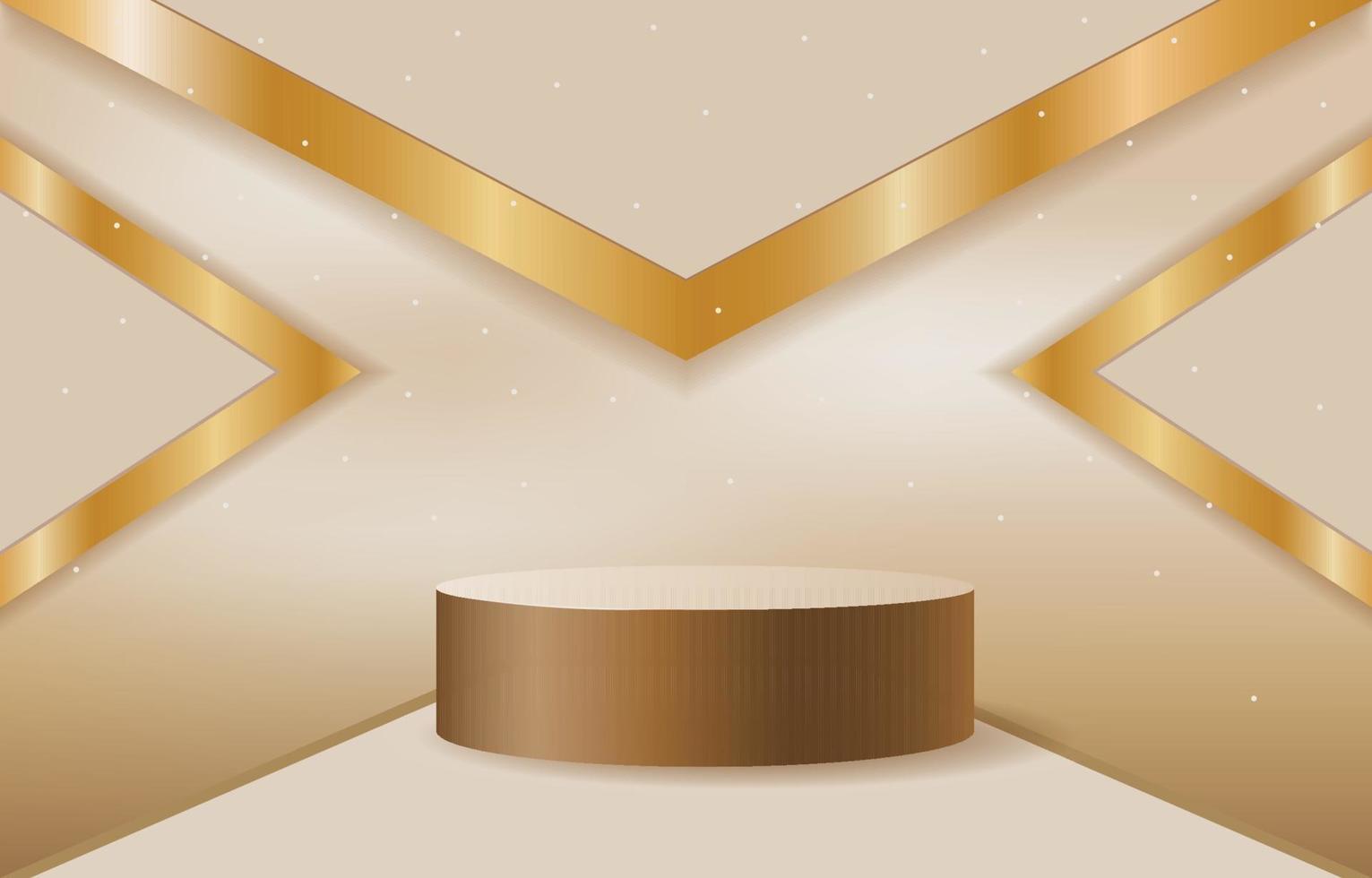 Luxury Beige Stage Background Concept vector