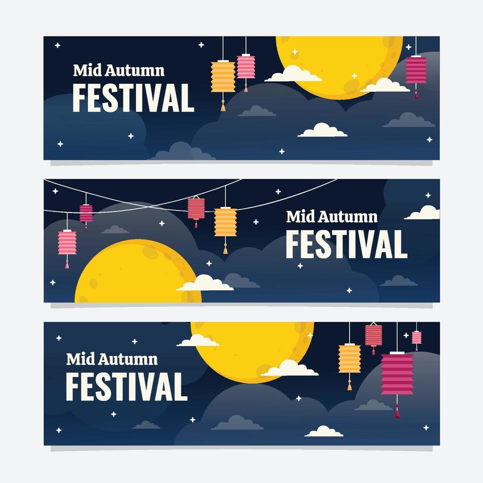 Mid Autumn Festival Banner vector