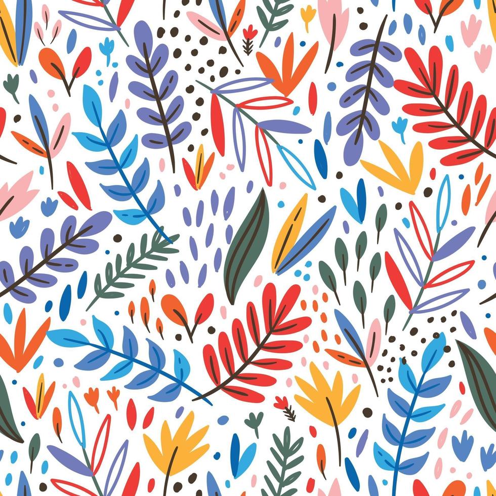 Tropic leaves pattern vector