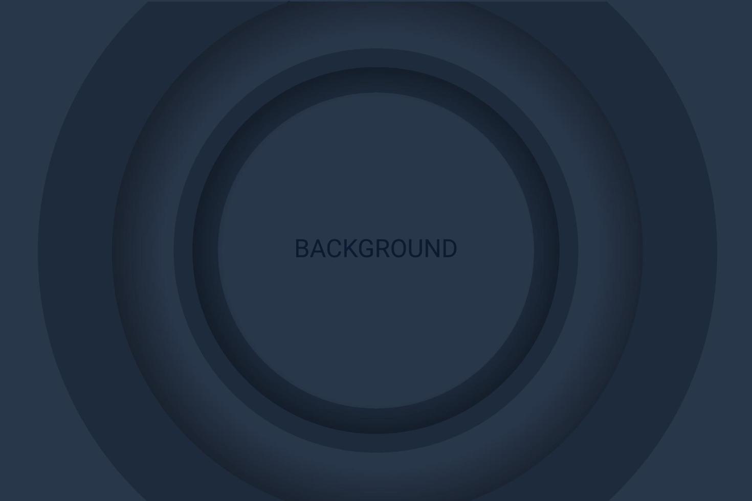 Abstract 3D circle papercut layer background blue and black color vector
