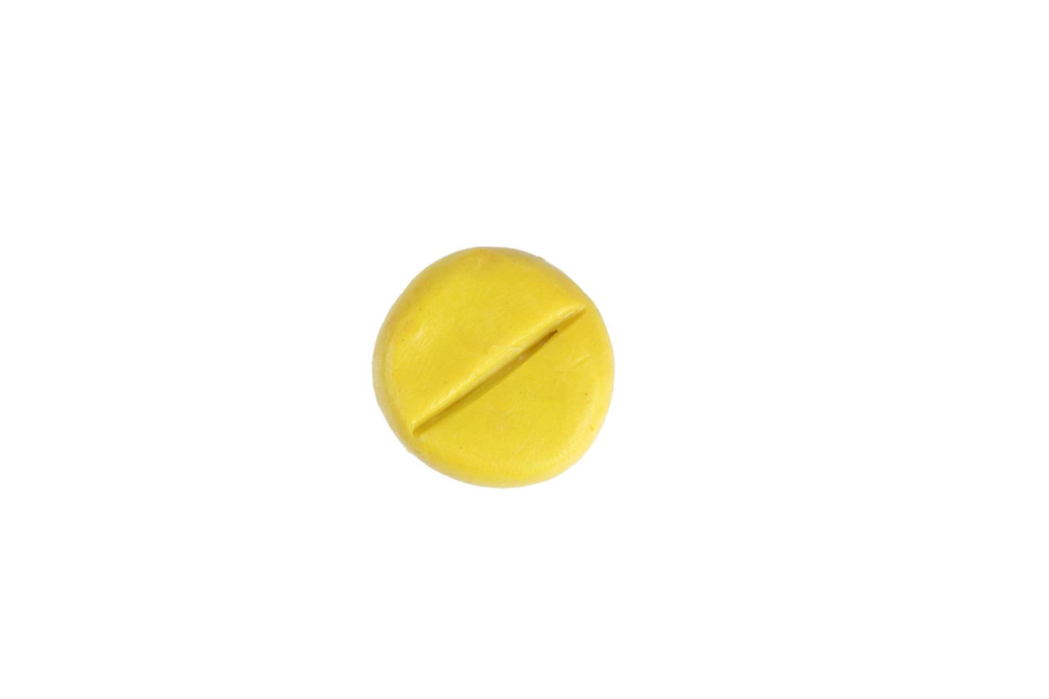 Miniature drug model from Japanese clay on white background photo