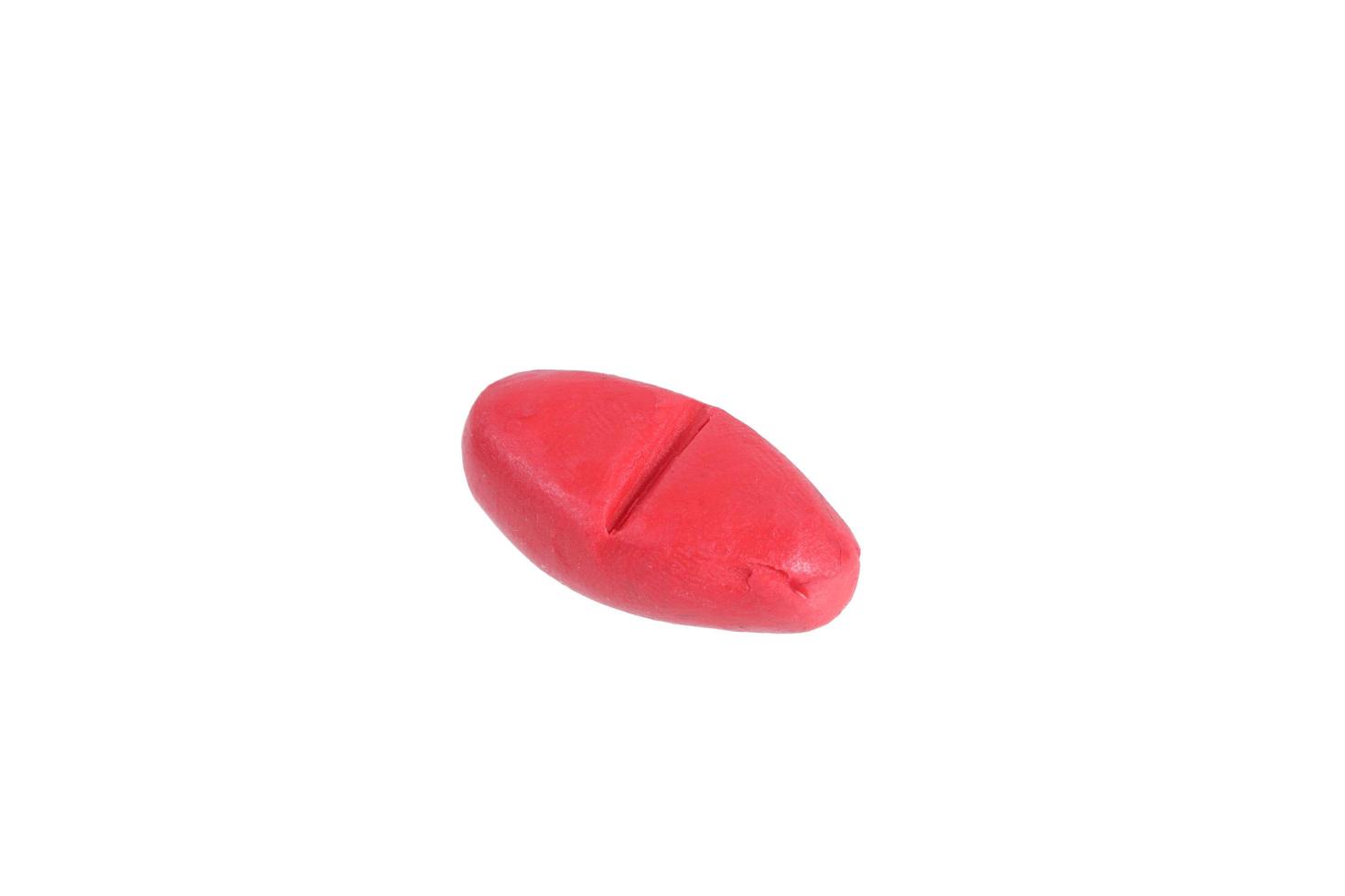 Miniature drug model from Japanese clay on white background photo