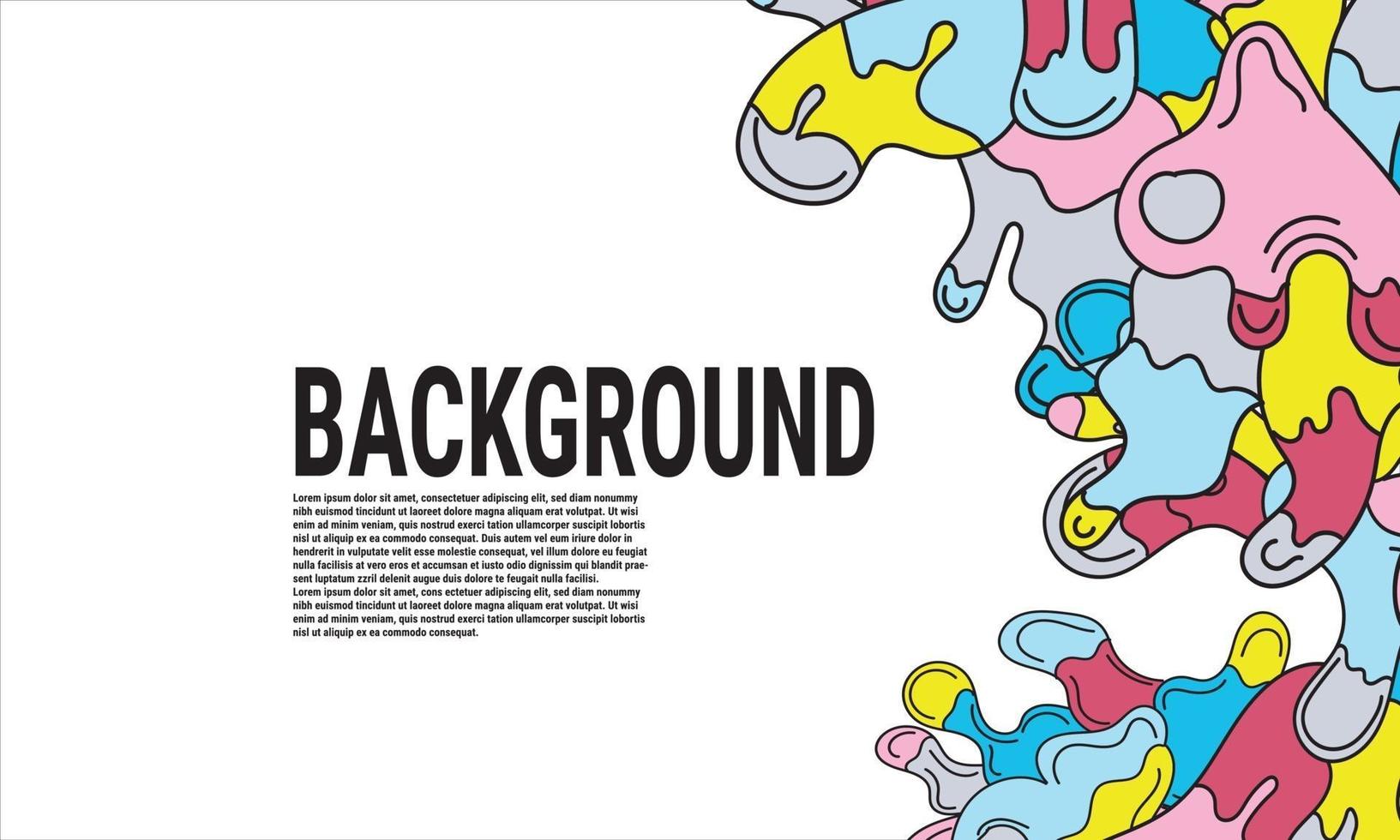 Colorful Abstract Banner Template with Text for Web Design, vector