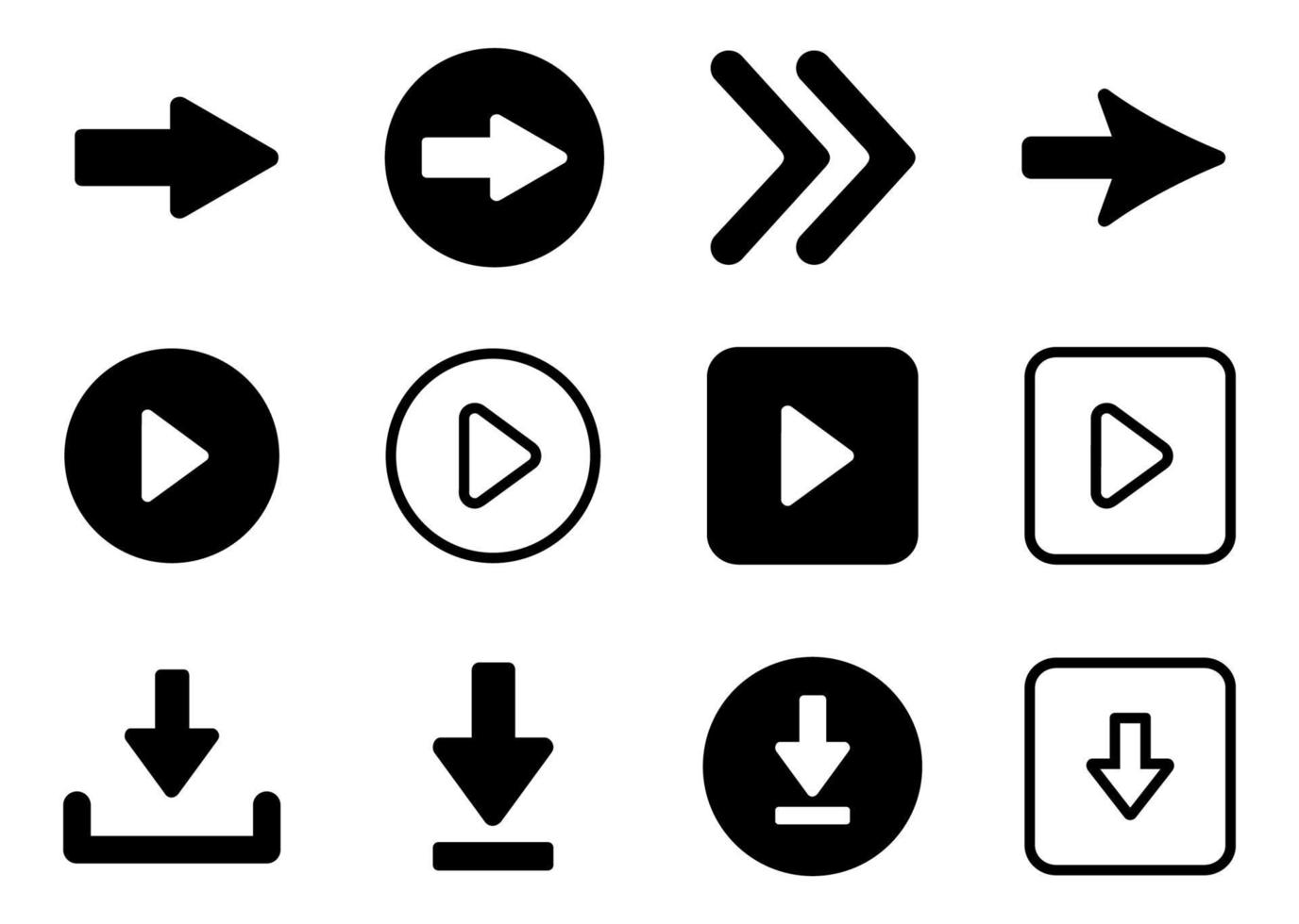 arrow icon set - vector illustration .