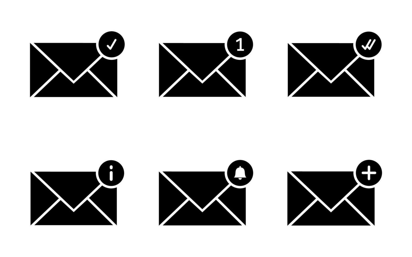 email icon set - vector illustration .