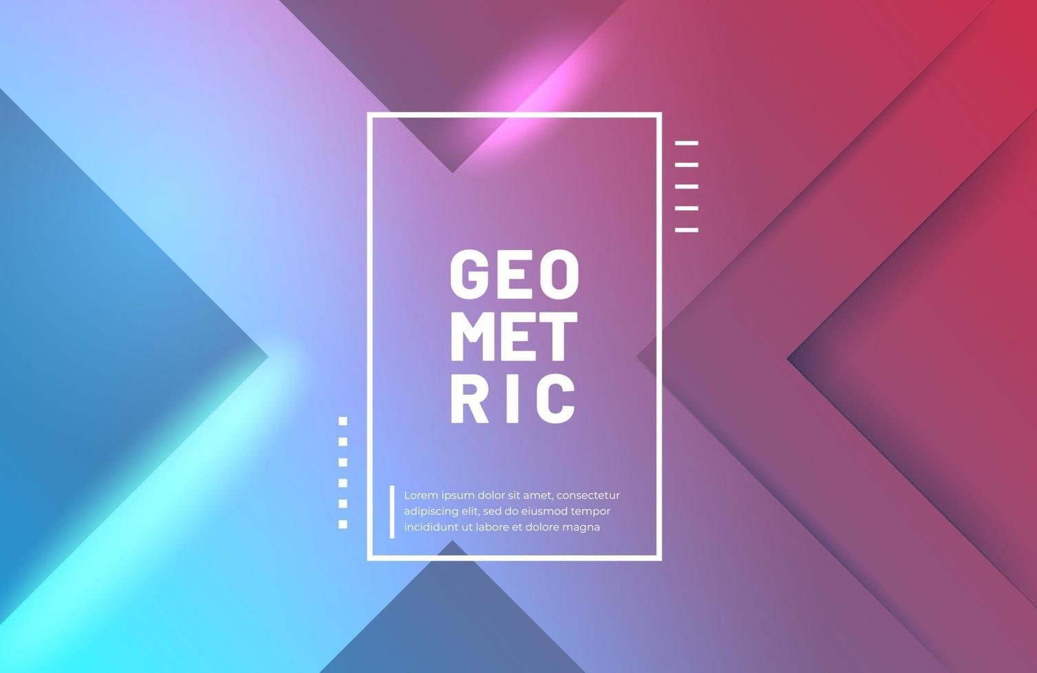 Abstract geometric background with modern gradient color vector