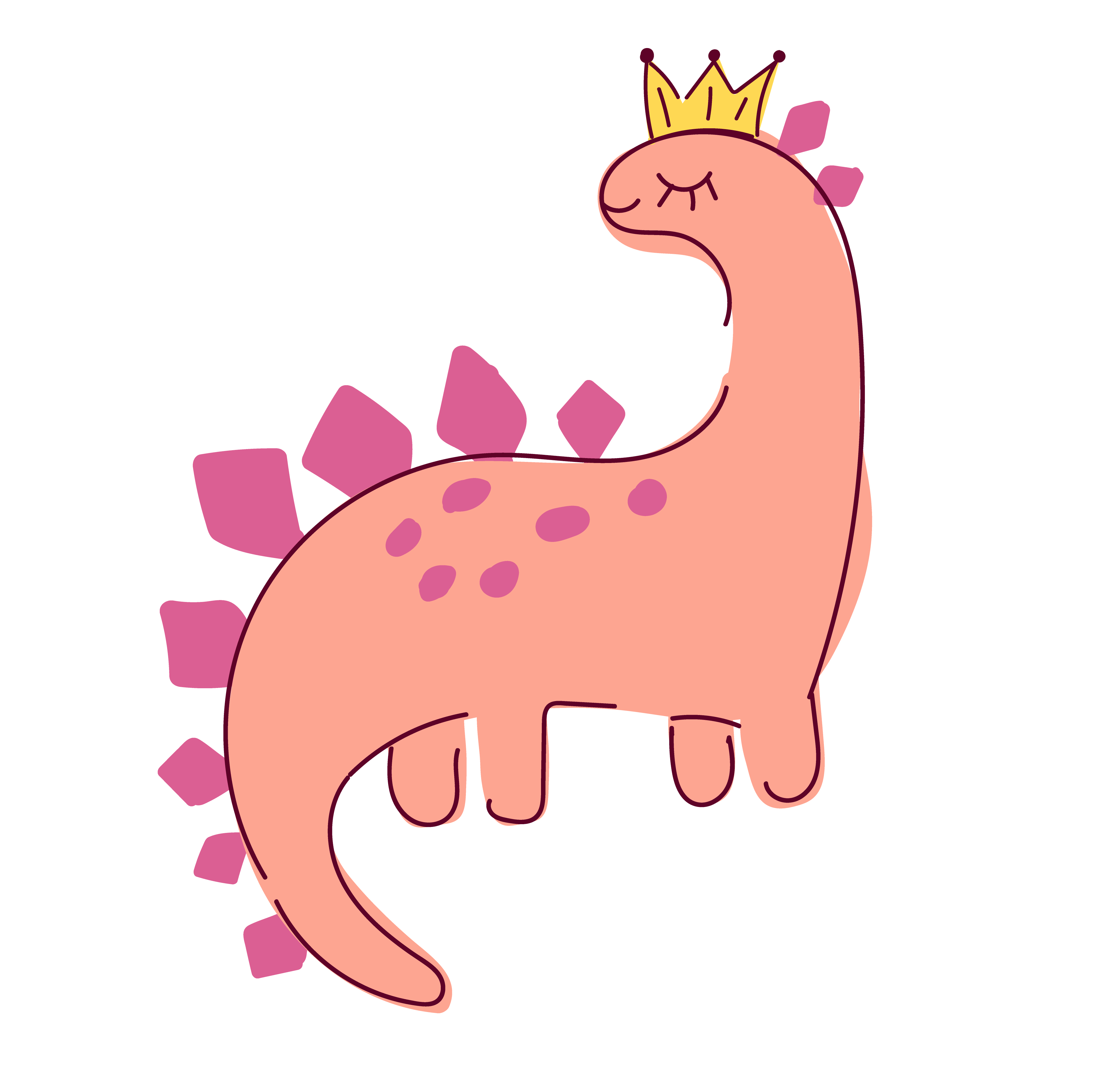 Premium Vector  Adorable watercolor style pink dinosaur
