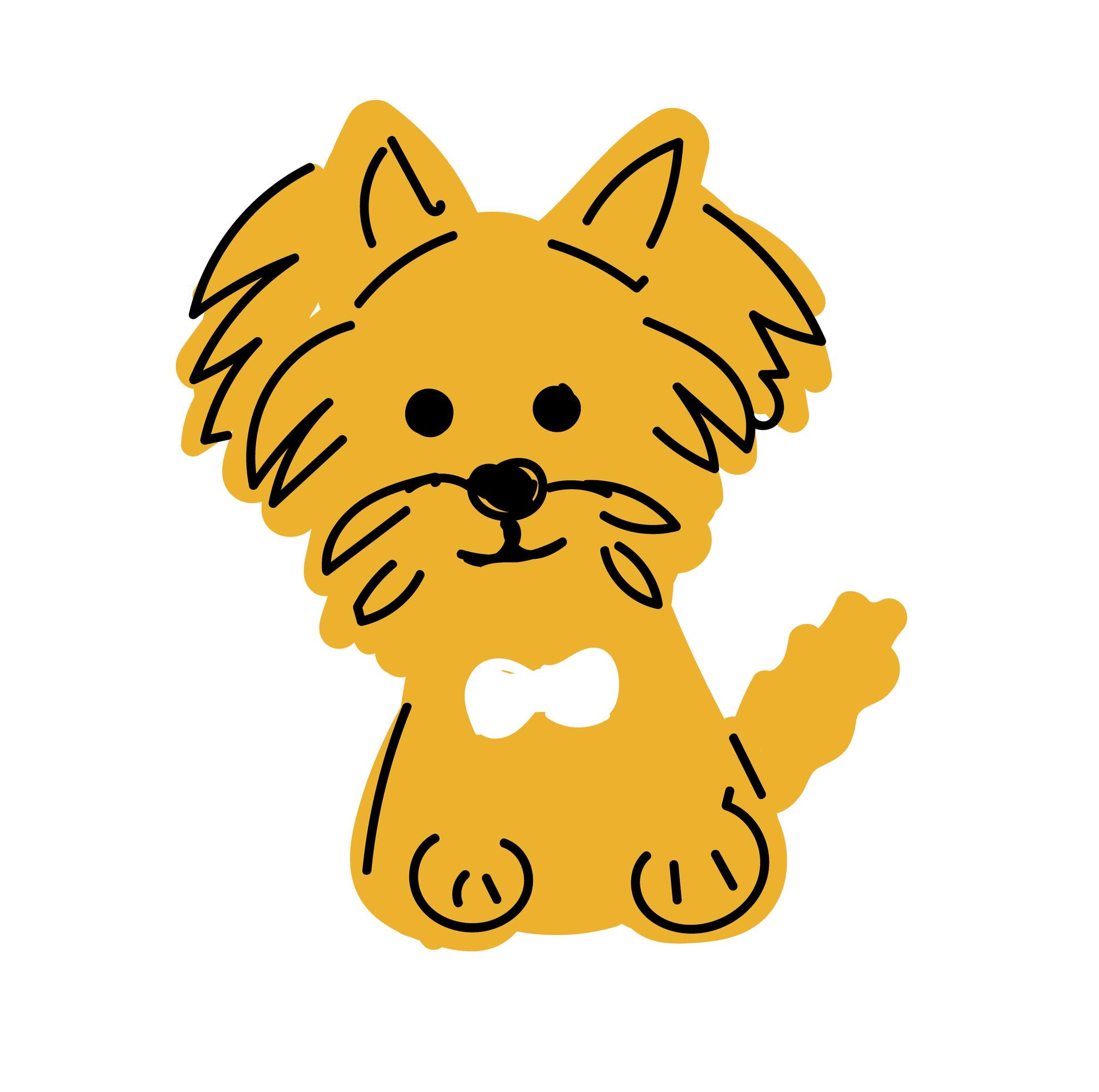Yellow coloured dog isolated on white background 3306849 Vector Art at