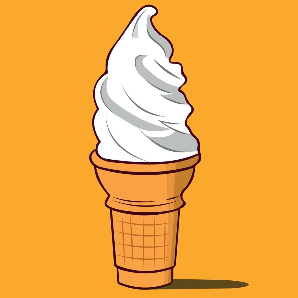 A cup of unusual delicious creamy ice vector